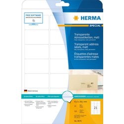 Herma 8670 Adressetiketten transparent