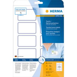 Herma Spezial – selbstklebende, individuelle Namensschild-Etiketten – weiß mit blauem Rand – 80 x 50 mm 2