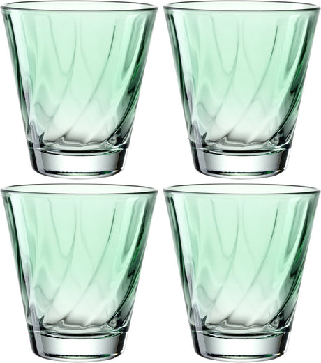 Leonardo Twist Trinkglas 215ml grün - Set 4