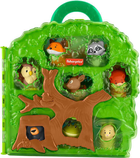 Fisher-Price Little People Forest Friends Tragetasche-Spielset mit Figuren und 9 Teilen