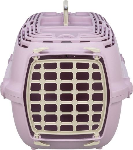 Trixie Reisekorb – rosa, geeignet für bis zu 6 kg – 48 x 30 x 32 cm, Griff und Drehverschluss xs