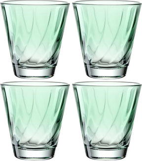 Leonardo Twist Trinkglas 215ml grün - Set 4