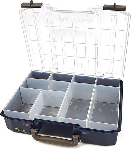 Raaco Sortimentsbox - Carrylite 80 - mit 9 Einlegeboxen - 278 x 337 x 79 mm - 143608