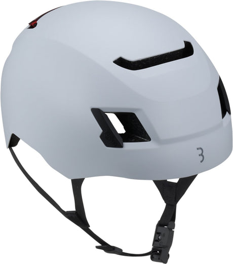 Bbb cycling backstreet e-bike fietshelm met verlichting - geavanceerde ert bescherming - magnetische fidlock sluiting - grijs wit - m - bhe-185 m