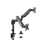 Equip 650133 17 -32 Dual-Monitor-Tischhalterung, Klemme, 18 kg, 17 - 32, 100 x 100 mm, schwarz