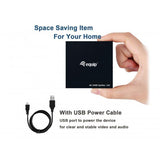 Equip 332715 ultraflacher 2-Port-HDMI-Splitter, 3840 x 2160p, 4K Ultra HD, Power-by-USB, schwarz