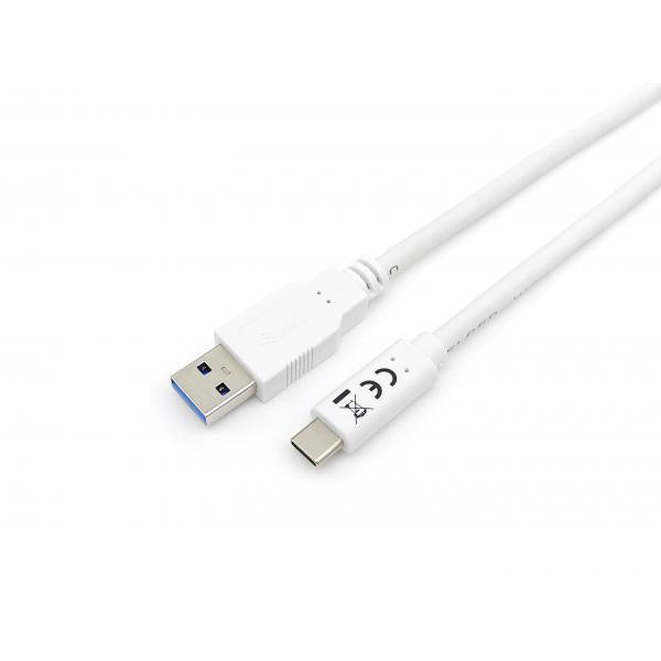 Equip 128363 USB 3.2 Gen 1 Typ-C an ein Kabel, USB 3.2 Gen 1, 5000 Mbit/s, mm, 1 m, weiß