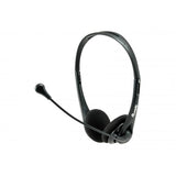 Equip 245304 Stereo-Headset mit Stummschaltung, Headset, Kopfband, Büro-Callcenter, schwarz, binaural, 1,8