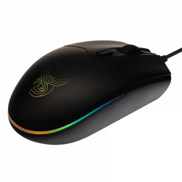 L33t Gaming 160398 Hofud kabelgebundene RGB-Gaming-Maus, 6 Tasten, 3200 dpi, USB
