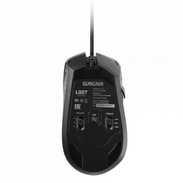L33t Gaming 160383 Gungnir Gaming-Maus. 8 Tasten, 16.000 dpi, ergonomisch, RGB