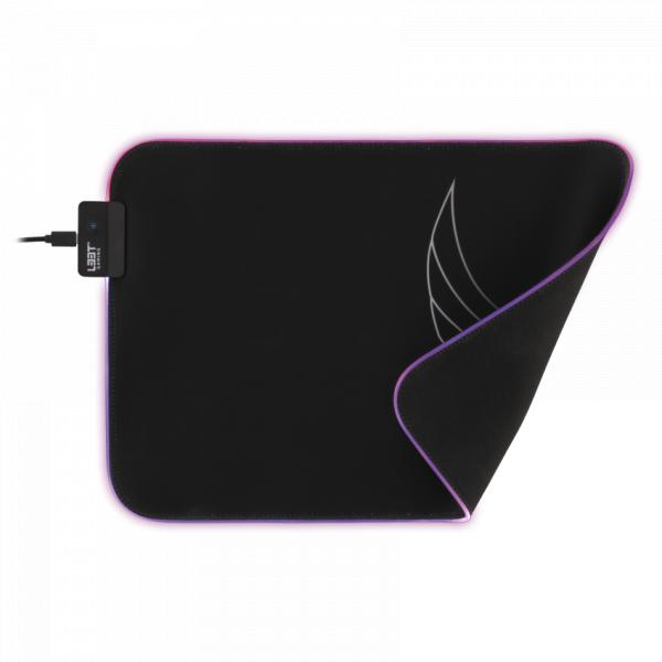 L33T Gaming 160405 Karlvagn RGB-Gaming-Mauspad, mittelgroß, schnelle Oberfläche. 355 x 255 x 3 mm, schwarz