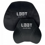 L33t Gaming 160382 Luxus-Gaming-Stuhl-Kissenset, Memory-Schaum, Samt, ultraweich, schwarz