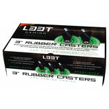 L33t Gaming 160531 3-Zoll-Gummirollen, grün, 5 Stück