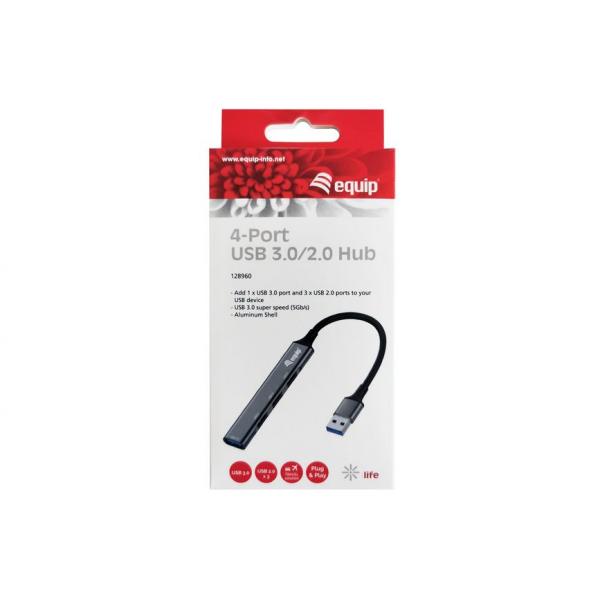 Rüsten Sie den 128960 4-Port-USB-3.0-2.0-Hub aus