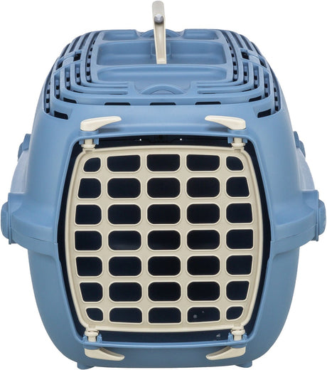 Trixie Reisekorb Relax 1 blau - geeignet bis 6 kg - 48x30x32 cm mit Griff und Drehverschluss