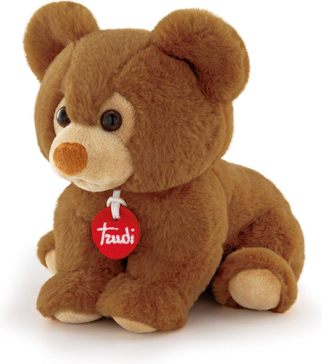 Trudi Welpe Kuscheltier Teddybär 19 cm – hochwertiges Plüsch-Kuscheltier – Teddybär für Jungen und Mädchen – braun – 16x17x19 cm Größe S