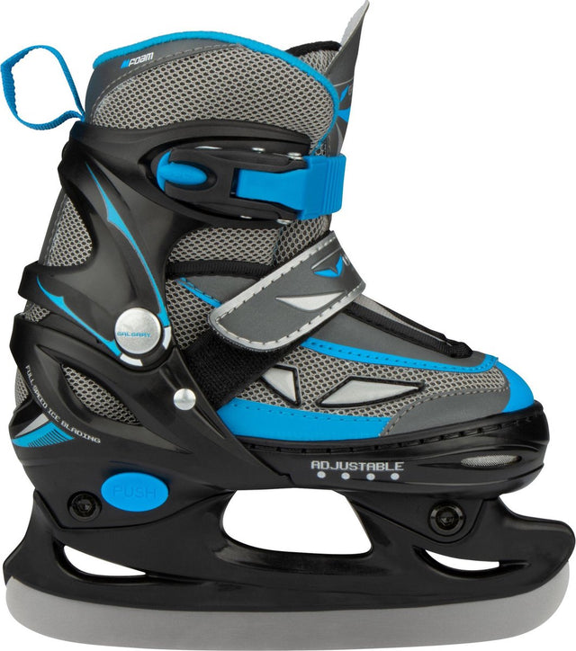 Galgary® Galgary Eishockey-Schlittschuhe Junior (verstellbar) – Größe 30–33 – Graublau 30–33