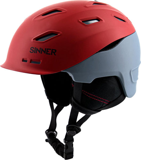 Sinner x phbg - serfaus skihelm - rood grijs - maat s