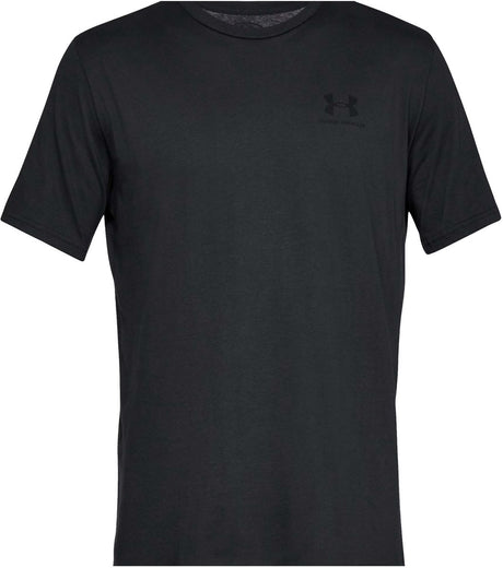 Under armour ua m sportstyle lc ss-blk heren sportshirt - zwart