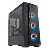 Cooler Master MB520-kgnn-s00 Masterbox 520 Mesh, rot, ATX, Midi, durchgehendes transparentes Fenster