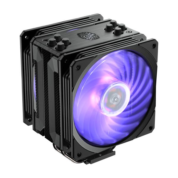 Cooler Master RR-212S-20PC-R2 Hyper 212RGB Black Edition mit LGA1700, 120 mm, 650–2000 U/min, 4 Heatpipes