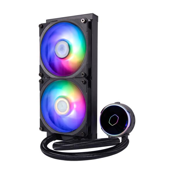 Cooler Master MLY-D24M-A23PZ-R1 PL240 Flux, 240-mm-Kühler, 120 mm x2, 0–2300 U/min ± 10 %, RGB-LED