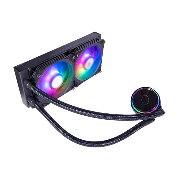Cooler Master MLY-D24M-A23PZ-R1 PL240 Flux, 240-mm-Kühler, 120 mm x2, 0–2300 U/min ± 10 %, RGB-LED