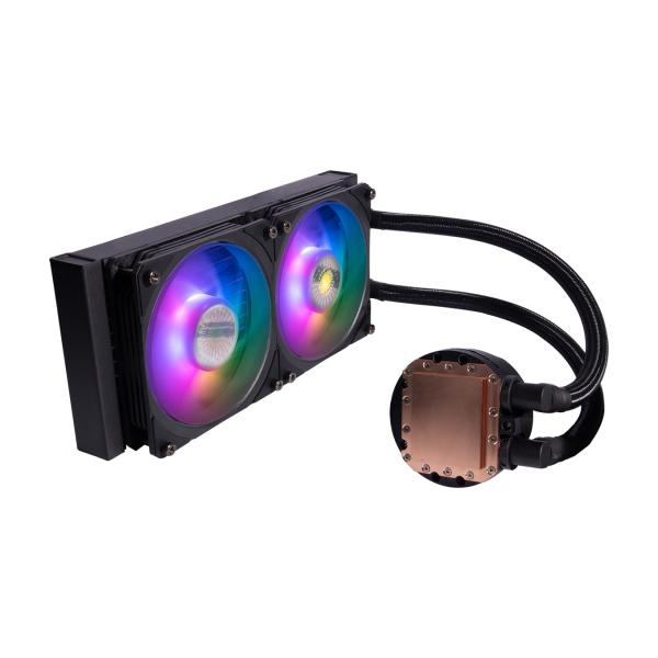 Cooler Master MLY-D24M-A23PZ-R1 PL240 Flux, 240-mm-Kühler, 120 mm x2, 0–2300 U/min ± 10 %, RGB-LED