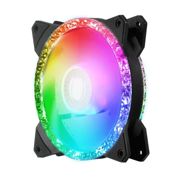 Cooler Master mfy-b2dn-20npa-r1 mf120 prismatisch, 3-polig argb, 120 mm, 650–2000 U/min, 8–27 dba