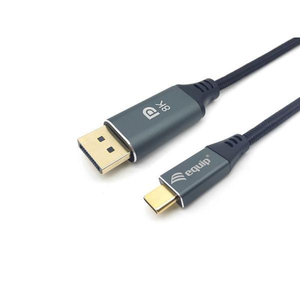 Equip 133426 USB-C-auf-DisplayPort-Kabel, mm, 1,0 m, 4K 60 Hz, ABS-Gehäuse