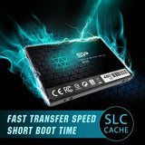 Silicon Power sp480gbss3s55s25 Slim S55 SSD, 480 GB, 2,5, SATA3, 6 Gbit/s, SLC, 560 500 MB/s, blau