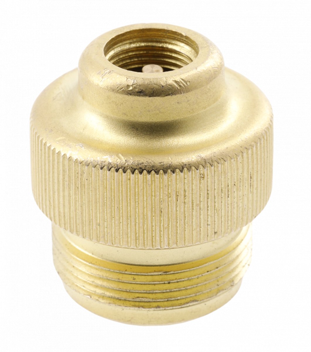 Högert hogert ht2c504 - adapter voor propaan brander - messing - veiligheidsventiel