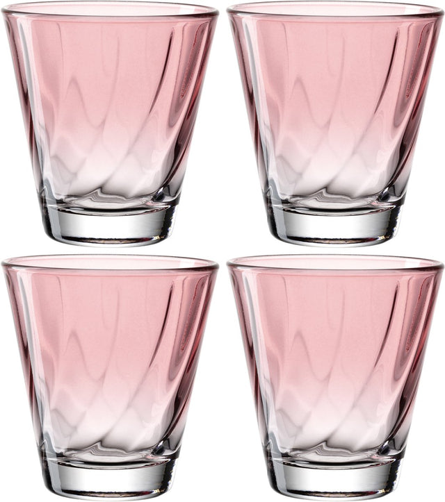 Leonardo Twist Trinkglas 215ml rot - Set 4