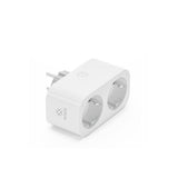 Woox R6153 intelligenter Doppelstecker mit Energiezähler und Erdungsanschluss