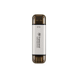 Transzend TS1TERT310S ESD310S External SSD, 1TB, USB 10 Gbit / s, Typ C A, 1050 MB S, Silber