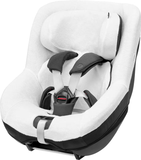 Maxi-Cosi Bio-Sommerbezug für Autositz Pearl 360 Pro und Mica 360 Pro Eco i-Size, Bio-Baumwolle, atmungsaktives und feuchtigkeitsabsorbierendes Material, maschinenwaschbar, umweltfreundlich – Naturweiß