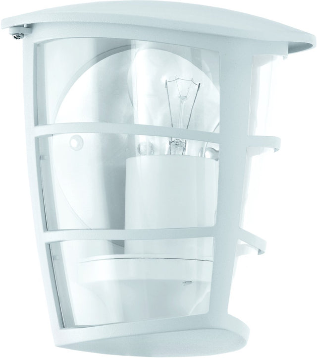 Eglo aloria - buitenverlichting - wandlamp - 1 lichts - wit - helder