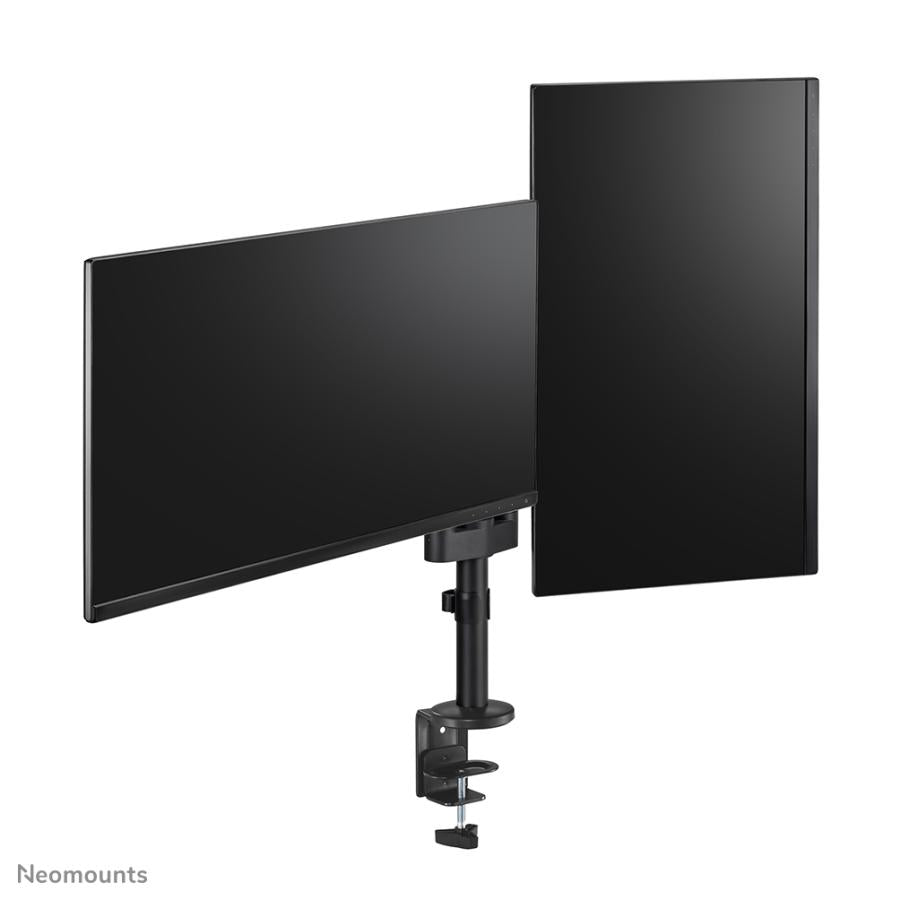 Neomounts DS60-425BL2 Tischmonitorarm, Klemmtülle, 17–27, 8 kg, 100 x 100 mm, schwarz