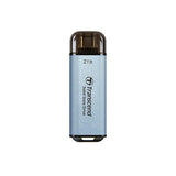 Transcend ts512gesd300c esd300c externe SSD, 500 GB, USB Typ-C, 10 Gbit/s, 1050 950 MB s, blau