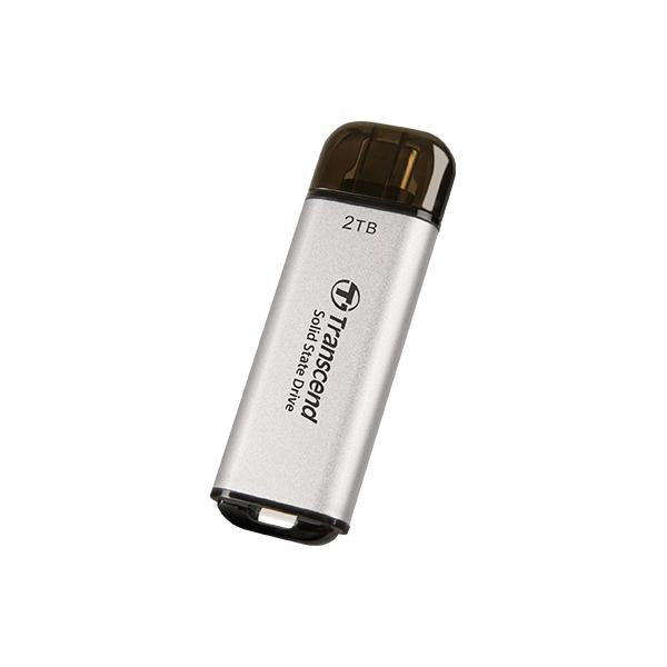 Transcend ts512gesd300s esd300s externe SSD, 512 GB, USB Typ-C, 10 Gbit/s, 1050 950 MB s, Silber