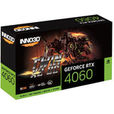 Inno3d inno3d n40602-08d6x-173051n geforce rtx 4060 twin x2 oc, 8 GB GDDR6, 128-bit, 2490, 17 Gbit/s, 3xDP+HDMI
