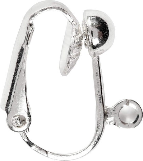Kreativunternehmen https: www.cchobby.nl Clip-on-earrings-l-16-5-mm-b-1-5-mm-hole size-1-6-mm-silver-platted-6-piece-1-box
