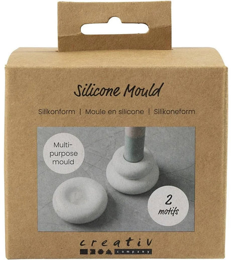 Creativ Company Silikonformen, Kerzenhalter in Donutform, H: 2+3,8 cm, T 6+6,2 cm, matt transparent, 1 Stück 1 Box