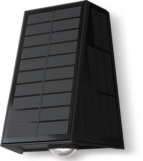 Calex Matera Solar-Wandleuchte – Up-Down-Gartenbeleuchtung – Solarenergie – warmweißes Licht – Schwarz
