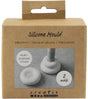 Cc Silikonformen Donutförmige Kerzenhalter H: 2+3,8 cm T 6+6,2 cm matt transparent 1 Stück