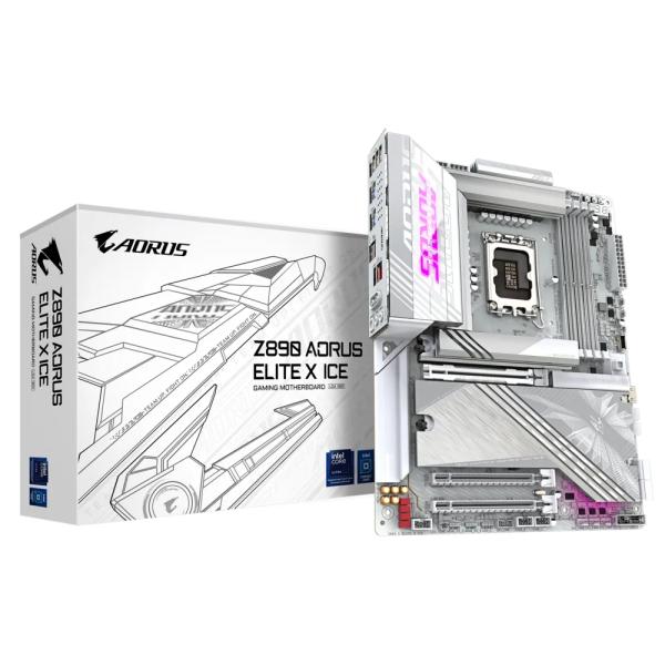 Gigabyte Z890 A Elite X Ice, ATX, LGA1851, Intel® Core™ Ultra, 4x DDR5, 2,5 GBE, Wi-Fi 7, USB4