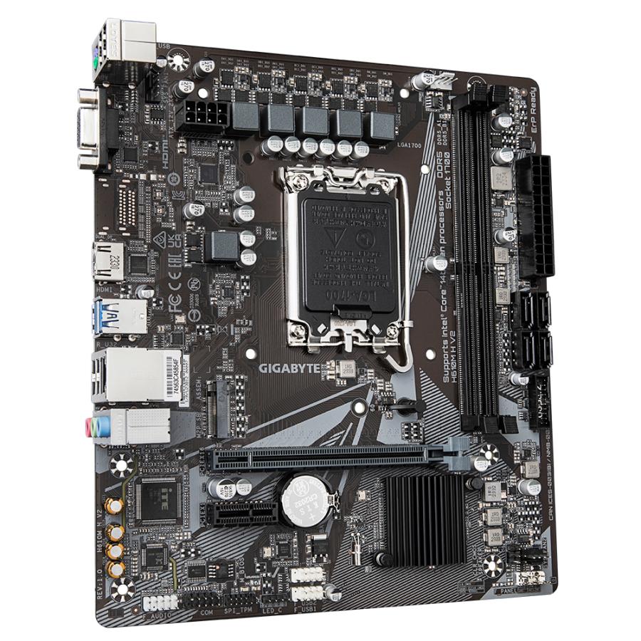Gigabyte H610M H V2 H610M H V2, Matx, Intel LGA1700, DDR5 5600 MHz, M.2, GBE LAN, USB 3.2