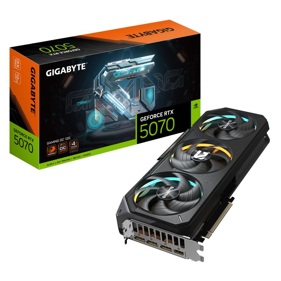 Gigabyte GV-N5070 Gaming OC-12GD GeForce RTX 5070 Gaming OC 12G, 12 GB, GDDR7, 192 Bit, PCIe 5.0