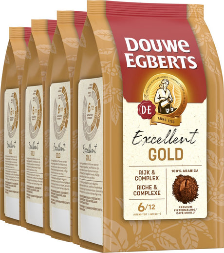 Douwe Egberts ausgezeichneter Goldfilterkaffee – Intensität 06 12 – 4 x 250 Gramm