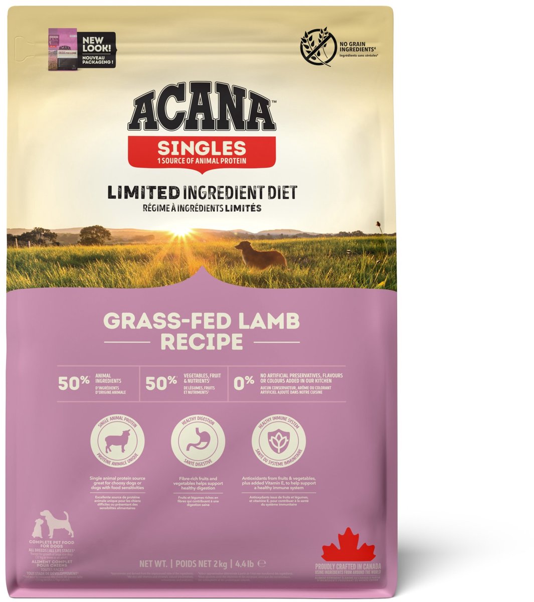 Acana grasgefüttertes Lamm – Hundefutter – Monoprotein – leicht verdaulich – unterstützt die Verdauung